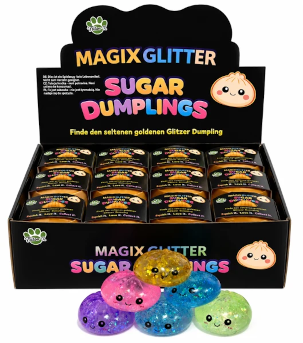 MagiX Glitter Sugaring Dumpling Quetschie 5,5 cm – Zufallsdesign