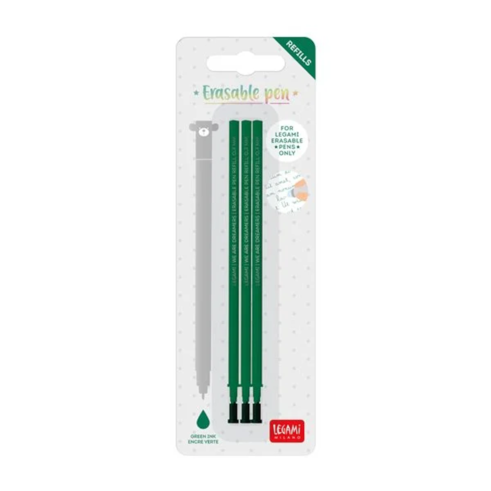 Legami Erasable Pen Ersatzminen 3er-Pack Grün – 0,7 mm