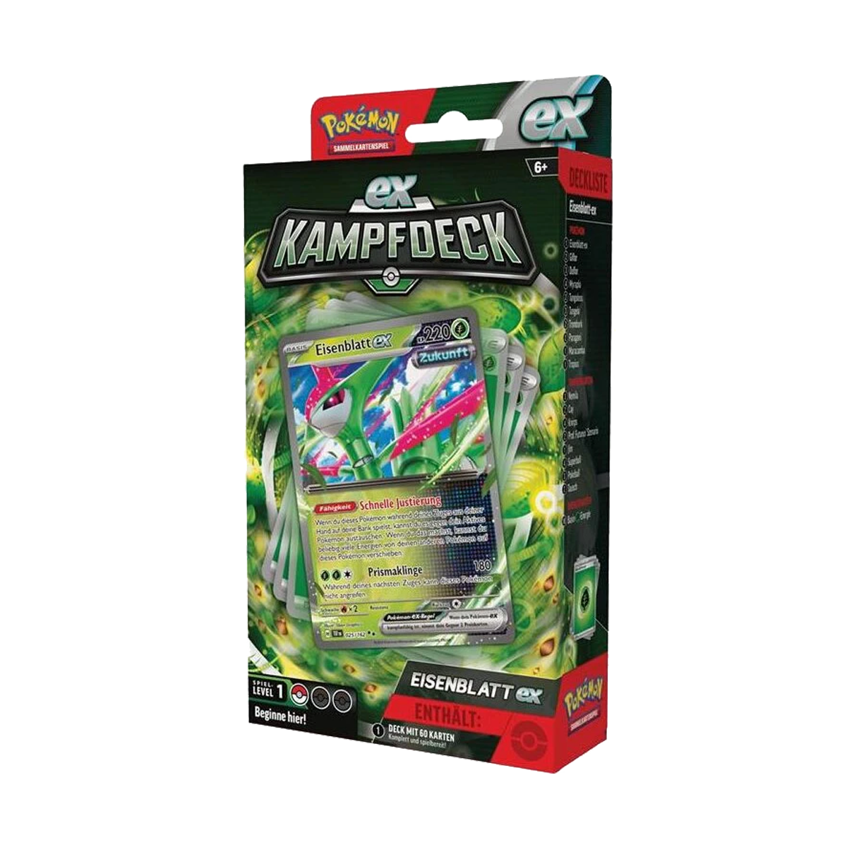 Pokemon EX-Kampfdeck - Eisenblatt ex Deck - Deutsches Sammelkartenspiel - Peer Online Shop