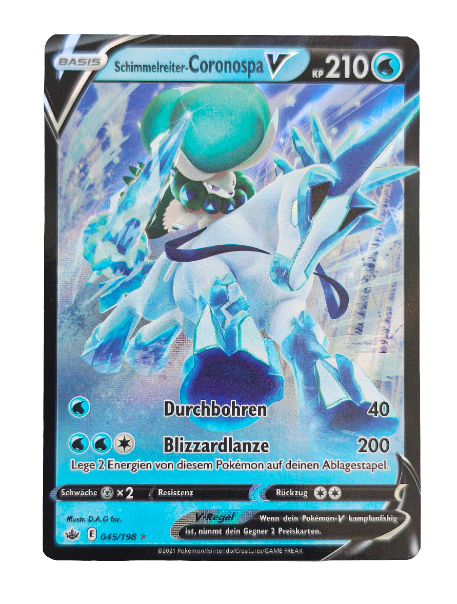 Pokemon Karte Schimmelreiter-Coronospa V 045/198 Ultra Rare