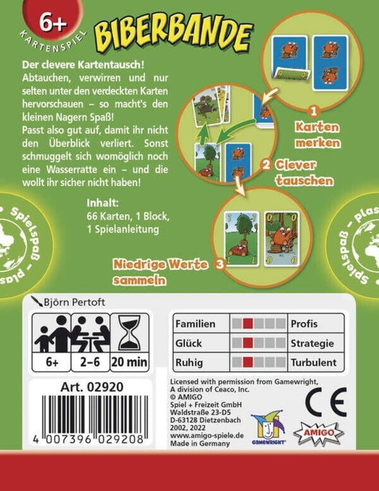 AMIGO Biberbande – Der clevere Kartentausch, Kartenspiel