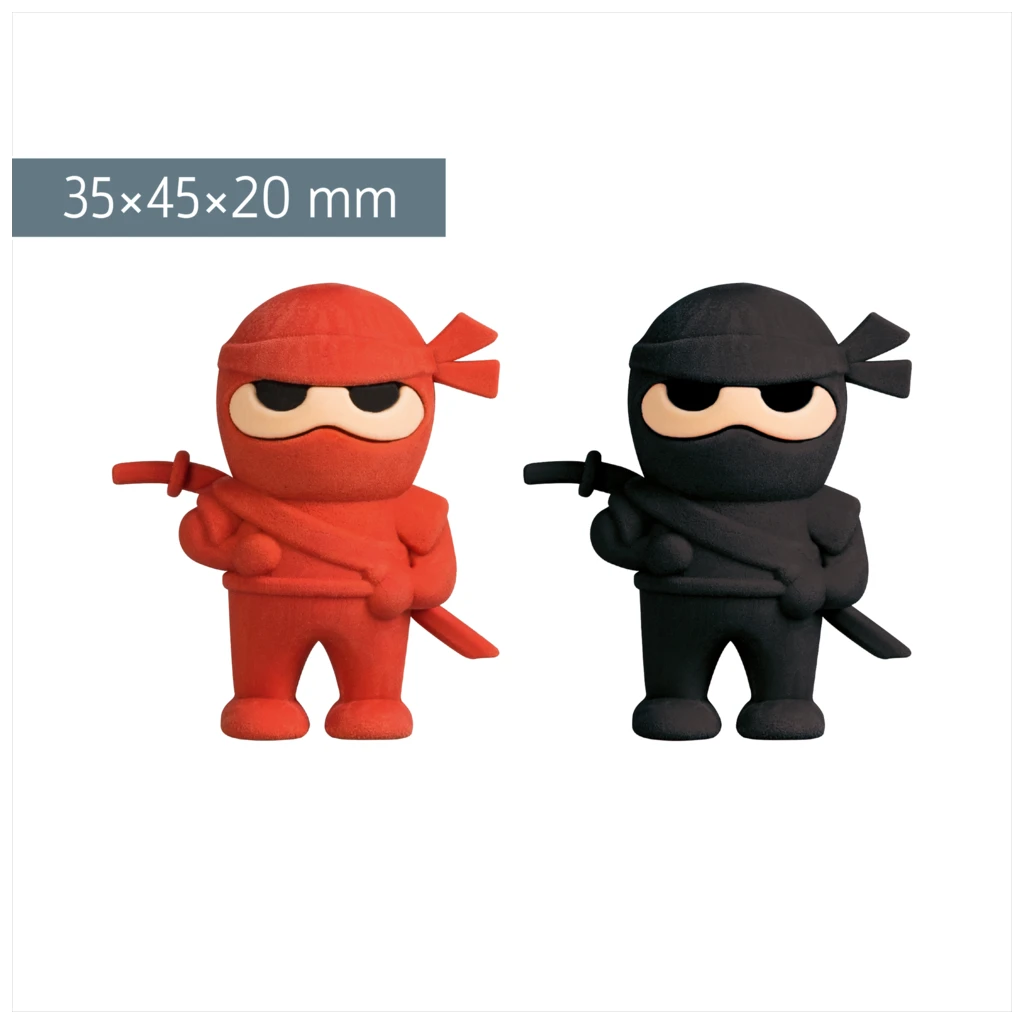 BRUNNEN 3D-Radiergummi Ninja Power, 1 Stück, zufällige Farbe
