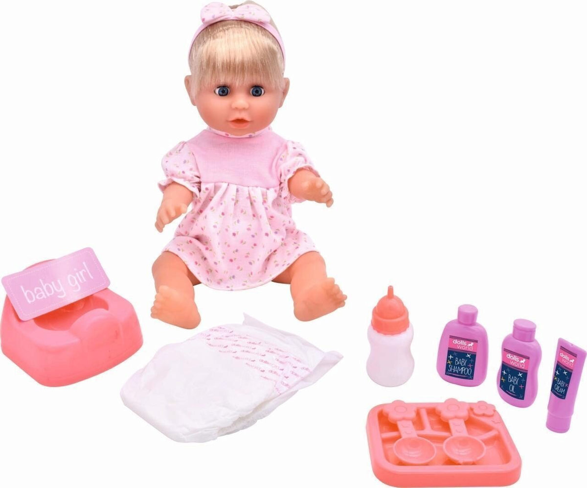 Dolls World Trink- und Nässpuppe Olivia, 38 cm