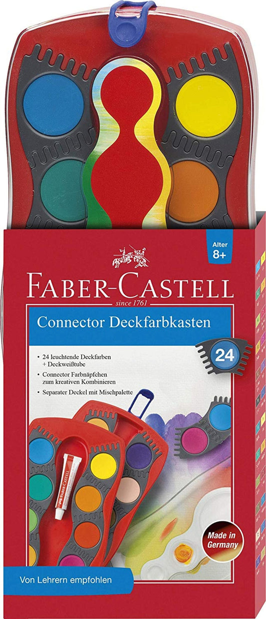 Faber-Castell Farbkasten Connector 24 Farben rot