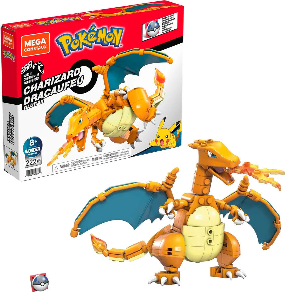 MATTEL® MEGA CONSTRUX Spielbausteine »Mattel Mega Construx Pokémon Glurak«, (Pokemon)