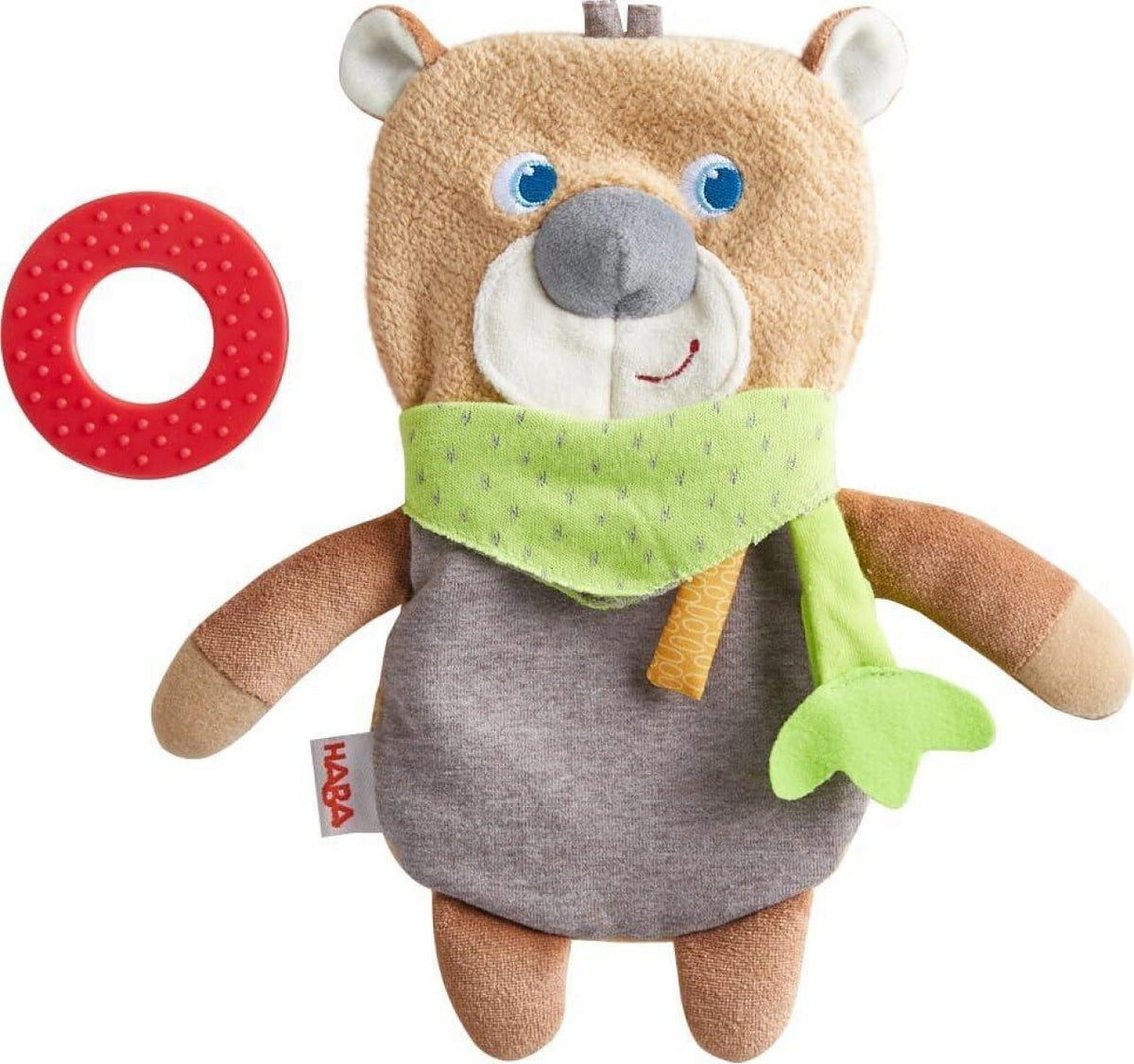 HABA Entdeckertuch Bär - Sensorisches Spielzeug für Babys ab 6 Monaten - 1 Stück