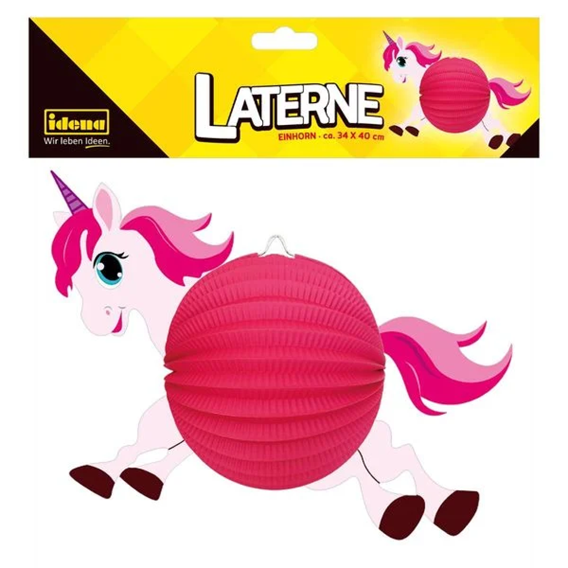Magische Einhorn Laterne - Bezaubernde LED Dekoration für Kinderzimmer 40x34cm