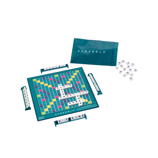 MATTEL Scrabble Kompakt - Wortspiel Brettspiel für unterwegs