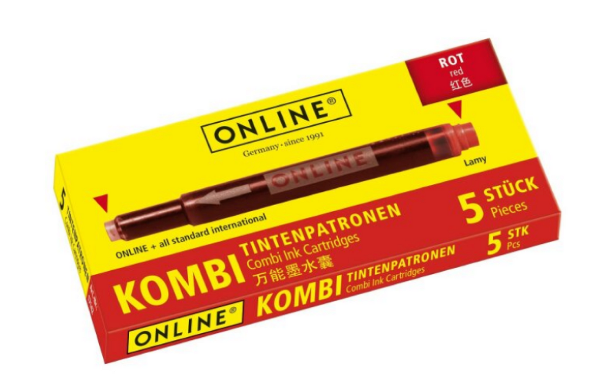 ONLINE Tintenpatronen Rot Universal - 5 Stück
