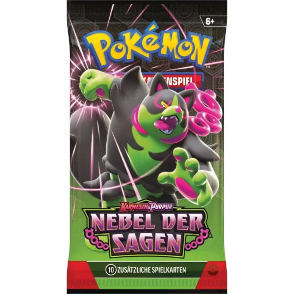 Pokémon Sammelkartenspiel - 1 x Booster Packung - Karmesin & Purpur Nebel der Sagen Booster (deutsch)