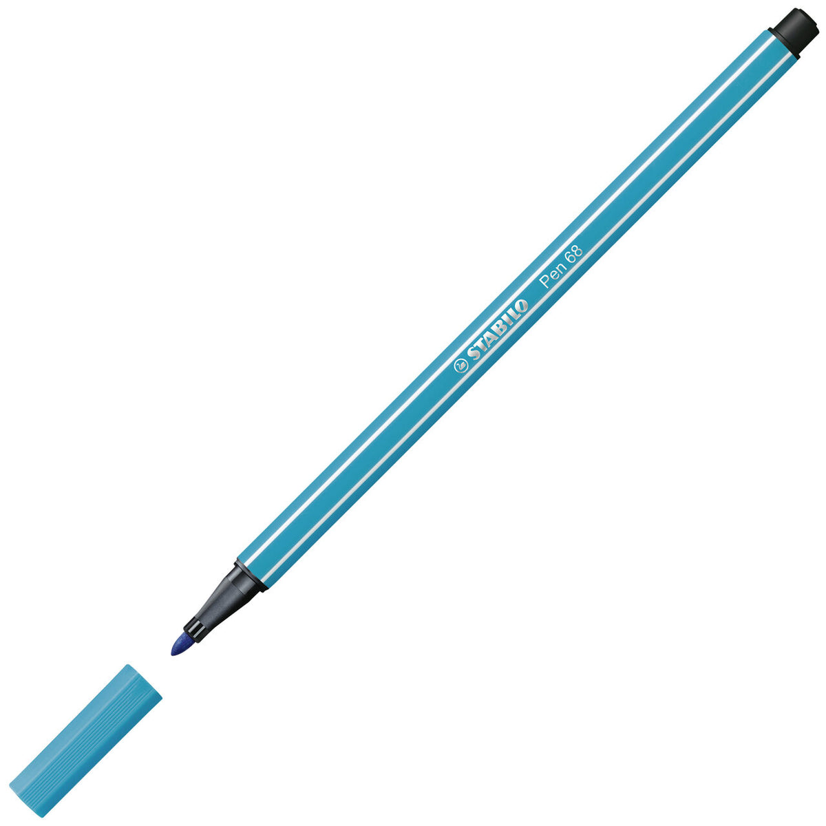 STABILO Pen 68 Filzstift hellblau – 1 mm Einzelstift
