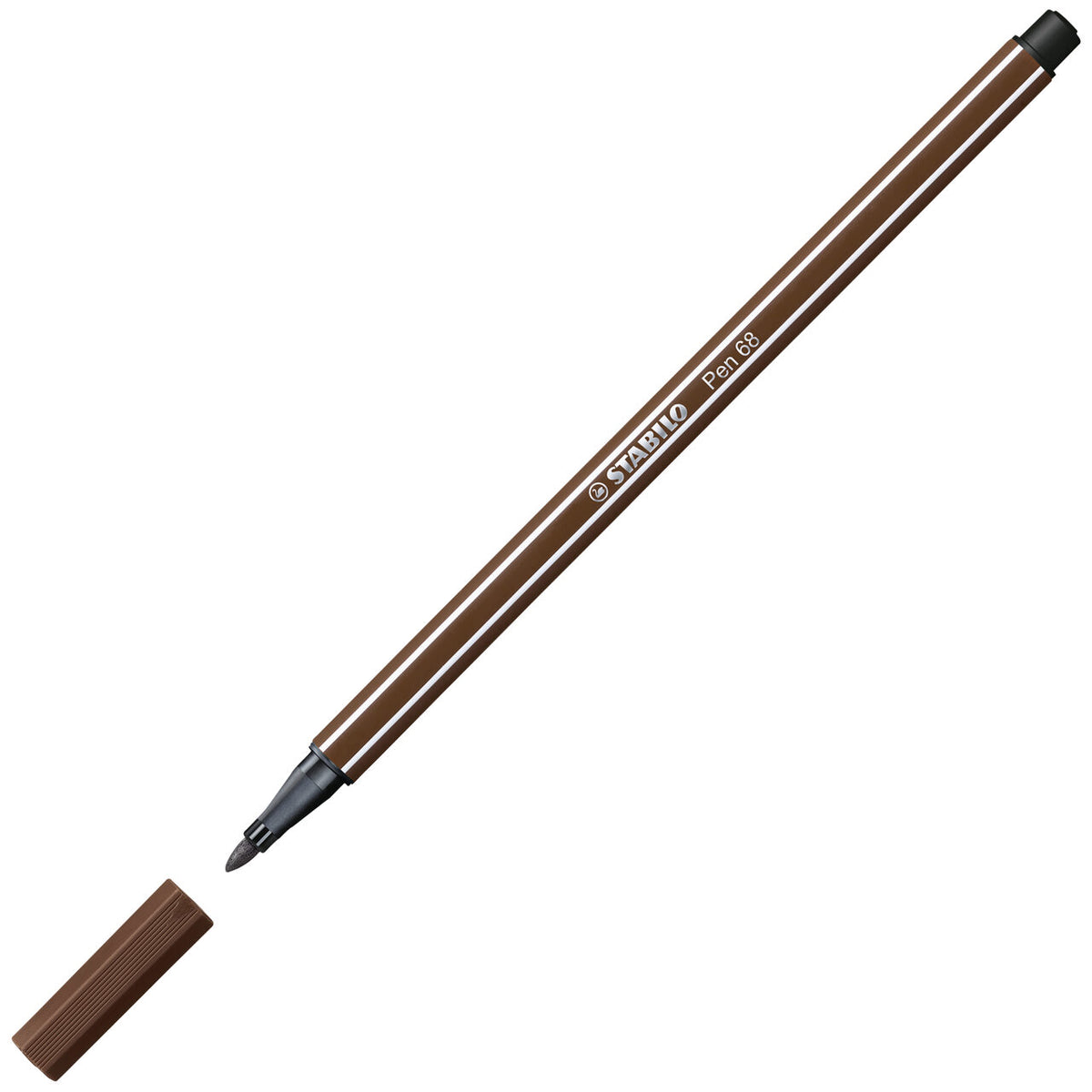 STABILO Pen 68 Filzstift braun – 1 mm Einzelstift