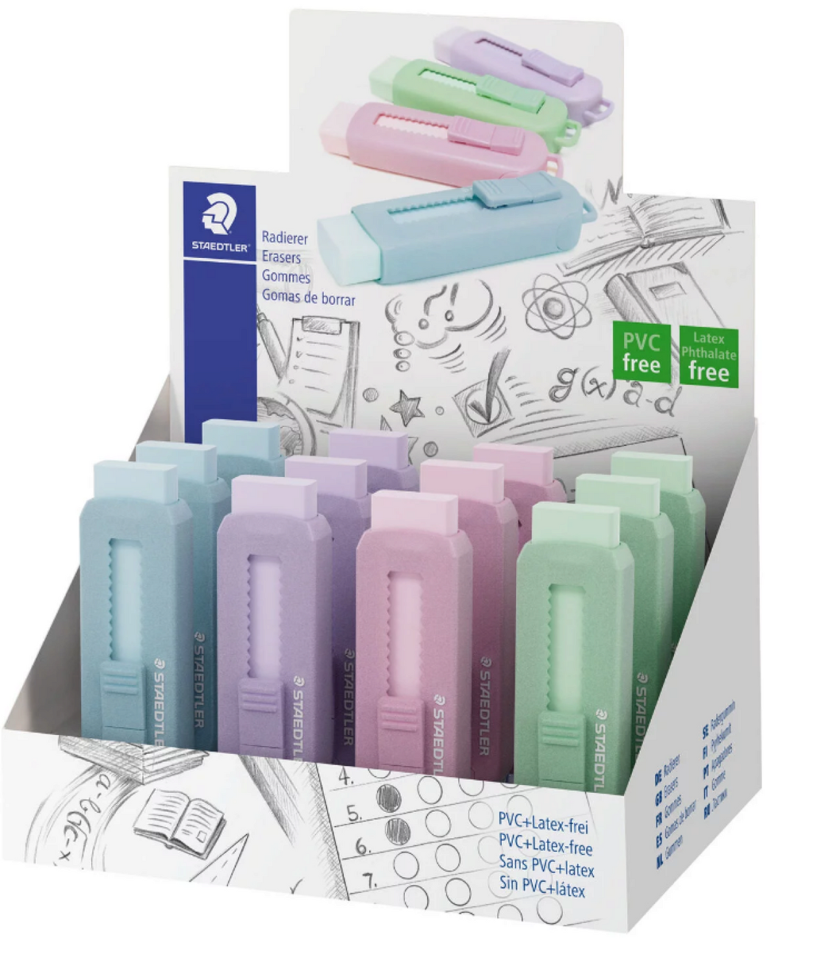 STAEDTLER Radiergummi (1 aus 4 Designs, zufällig)