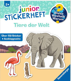 Ravensburger junior-Stickerheft Tiere der Welt, über 150 Sticker