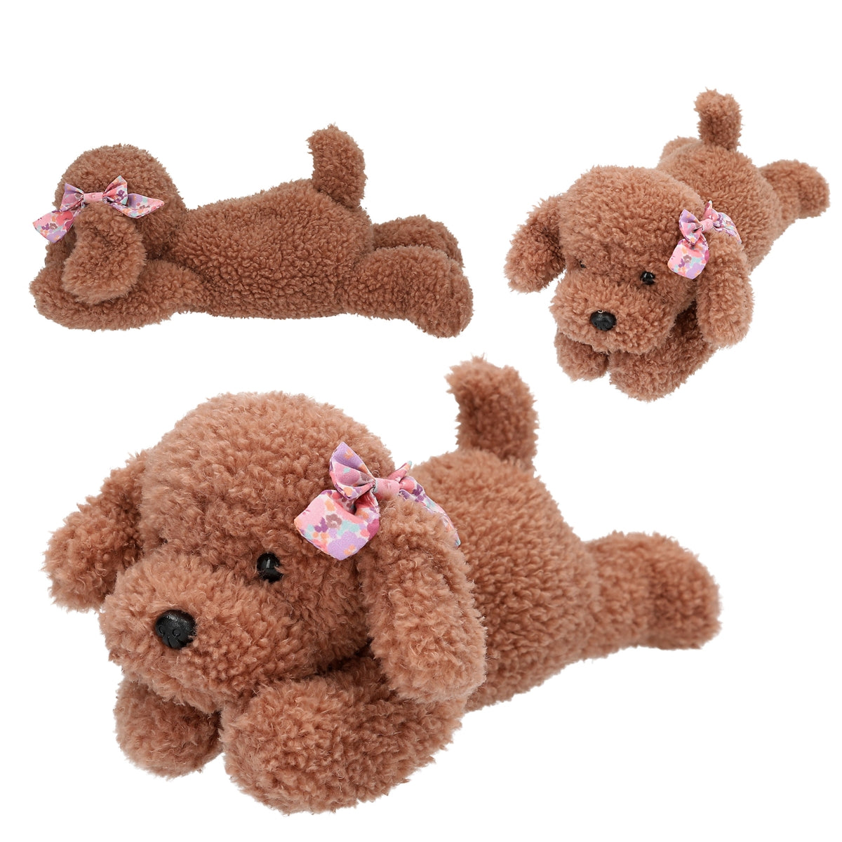 TOPModel Plüsch Hund 24cm FLORAL - Kuscheltier braun