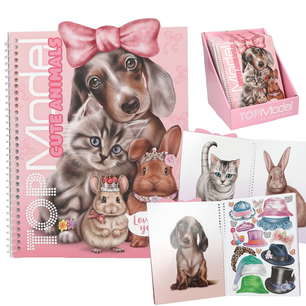 TOPModel Cute Animals Stickerbuch - Süße Tiere zum Gestalten