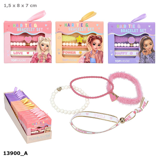 TOPModel Haar- und Armband-Set, 1 Set, zufällige Farbe