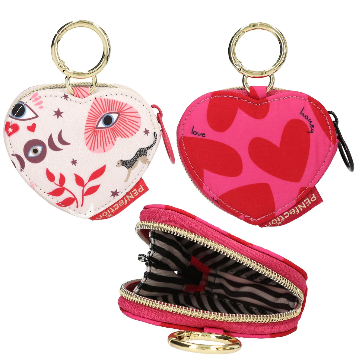 PENfection Herz-Portemonnaie mit Karabiner - 1 von 3 Designs