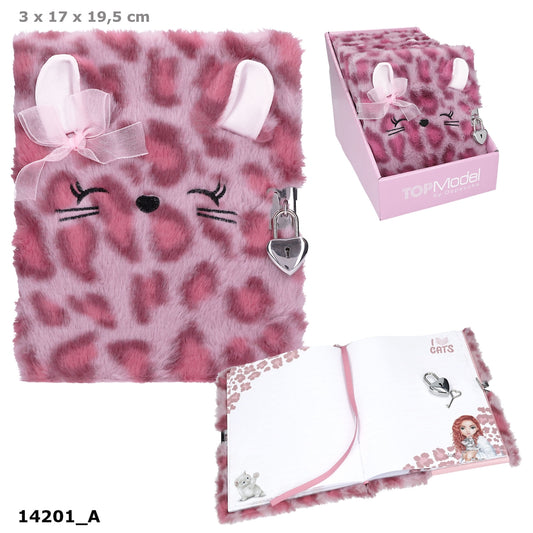 TOPModel COSY CAT Tagebuch mit Schloss Rosa
