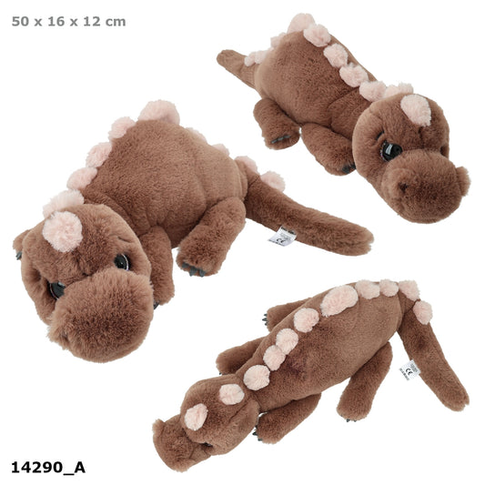Dino World Plüschdino braun-beige, liegend, 50 cm