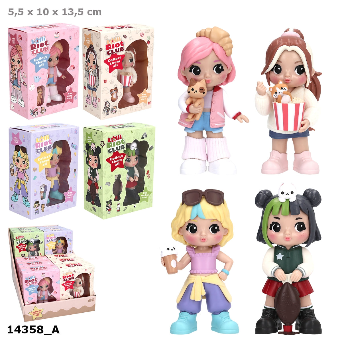 Lolli Riot Sammelfigur ca. 10 cm, 1 Stück, 1 von 4 zufällig