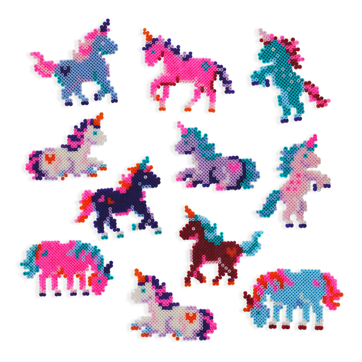 SES Creative Bügelperlen Einhornwelt – 4000 Perlen, 11 Einhörner