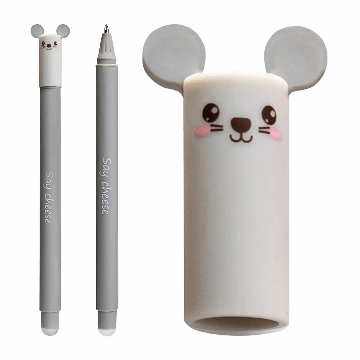 EBERHARD FABER Gelschreiber Animal Erase it! Maus grau 0,7mm - Löschbarer Gel-Stift