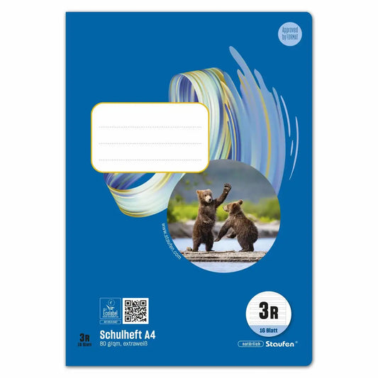 Staufen Schulheft Style Lineatur 3R mit weißem Rand 16 Blatt 80g/qm DIN A4