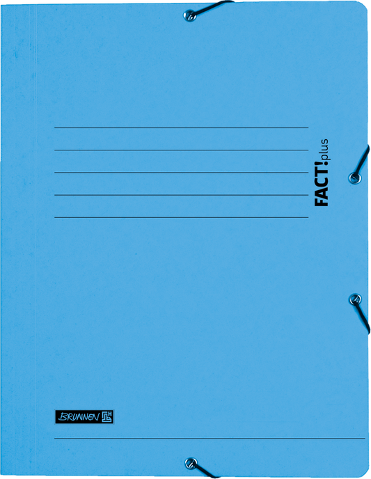 Premium Sammelmappe A4 mit Gummizug - Hellblau