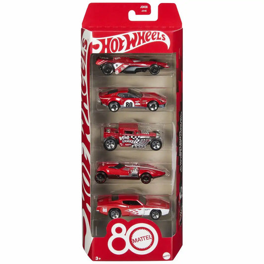 Hot Wheels Mattel 80th Anniversary 1:64 5er Pack
