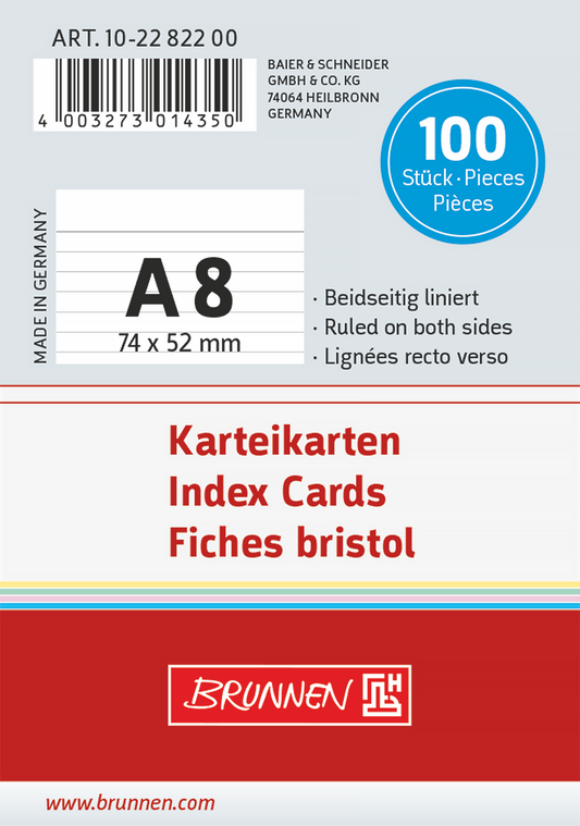 Karteikarten A8 liniert - Premium Qualität für perfekte Organisation