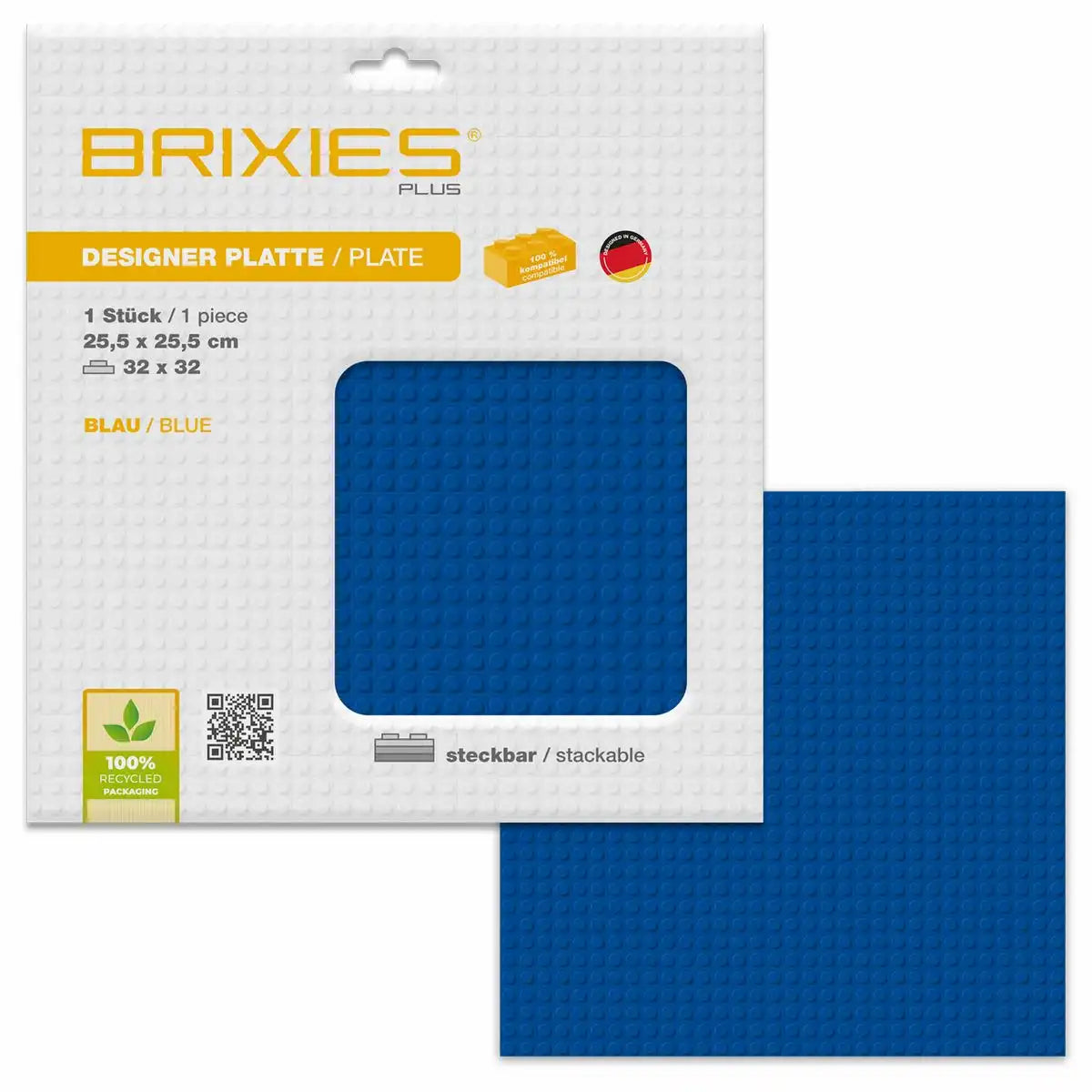 BRIXIES Bodenplatte Basic blau 32x32cm