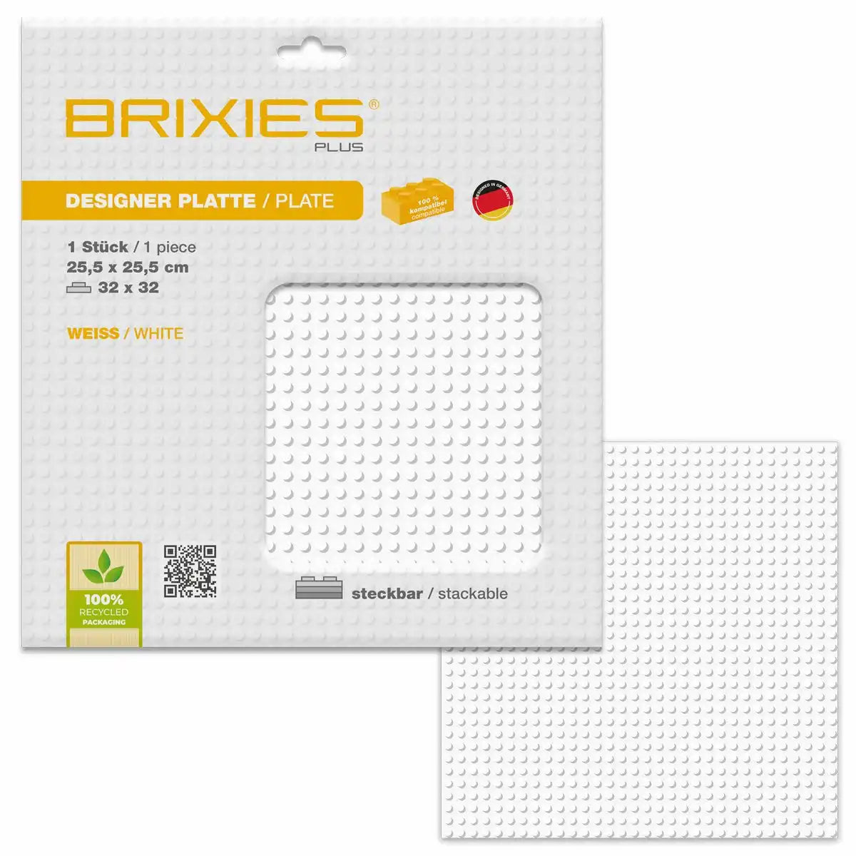 BRIXIES Bodenplatte Basic weiß 32x32cm