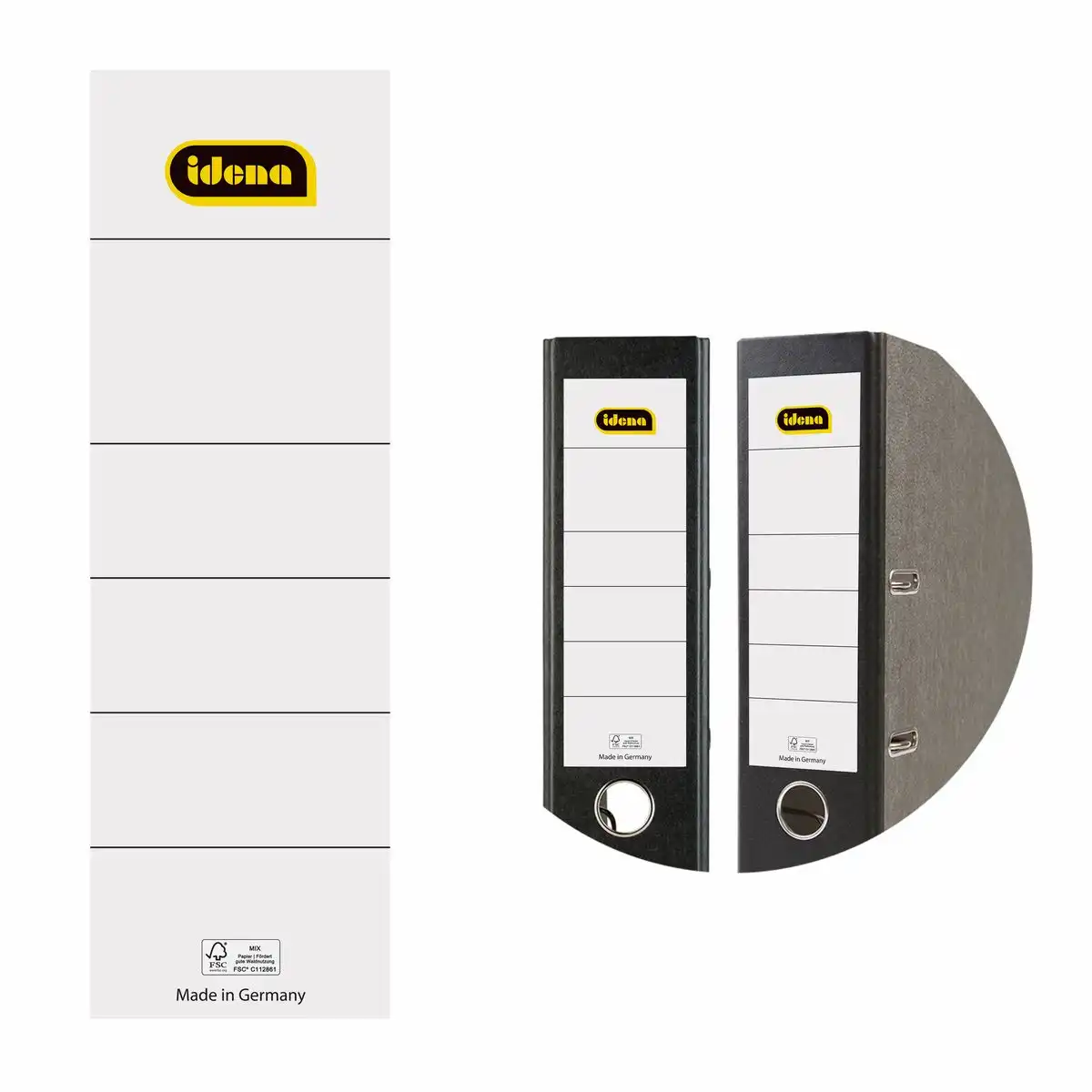 Idena Rückenschilder selbstklebend - 10er Set für 8cm Ordner - Weiß