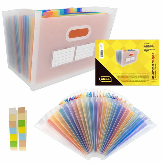 Idena Dokumentenmappe A4 - 24 Fächer für perfekte Organisation