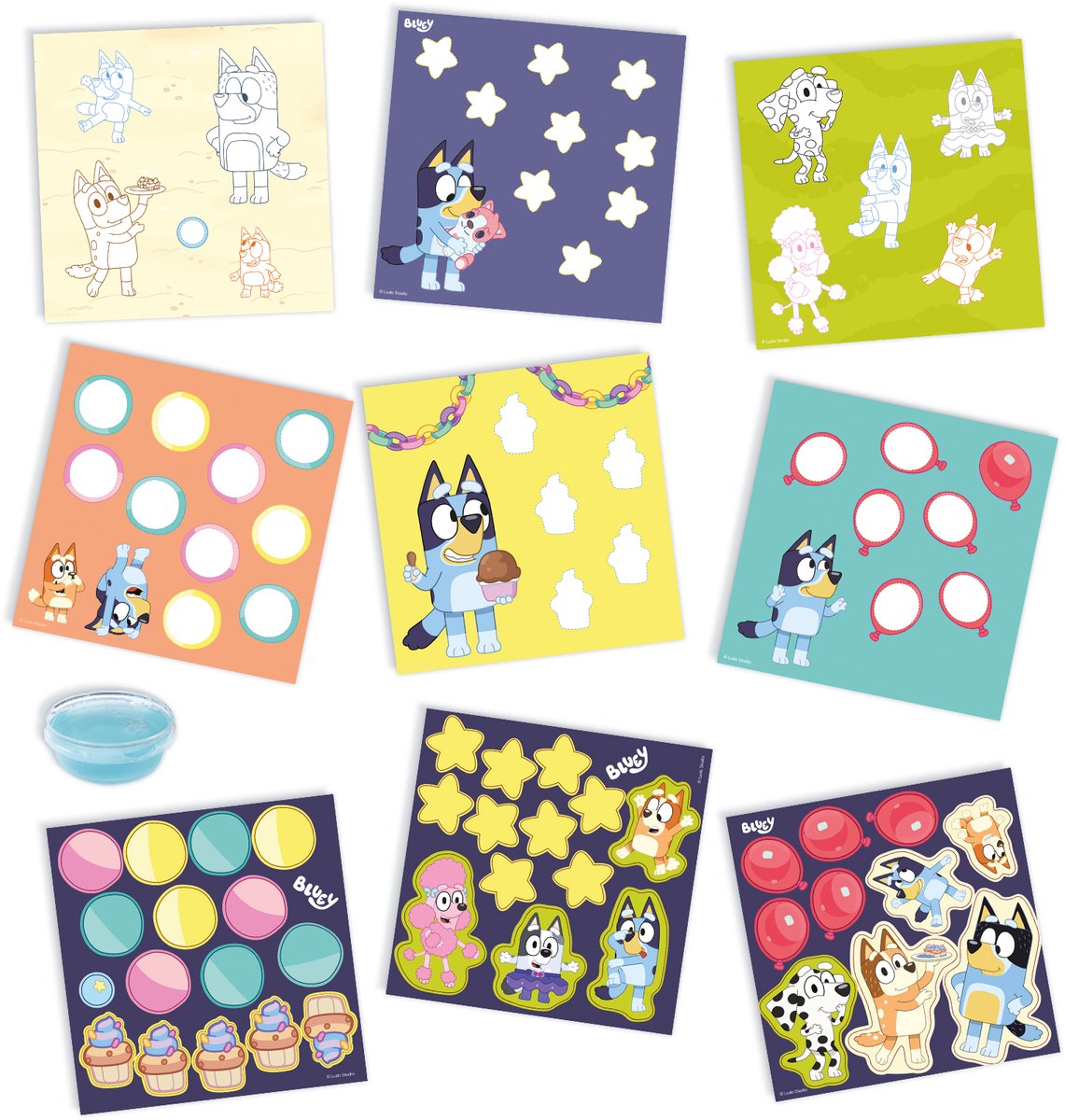 Bluey Klebebilder - Kreatives Stickerspaß für Kinder