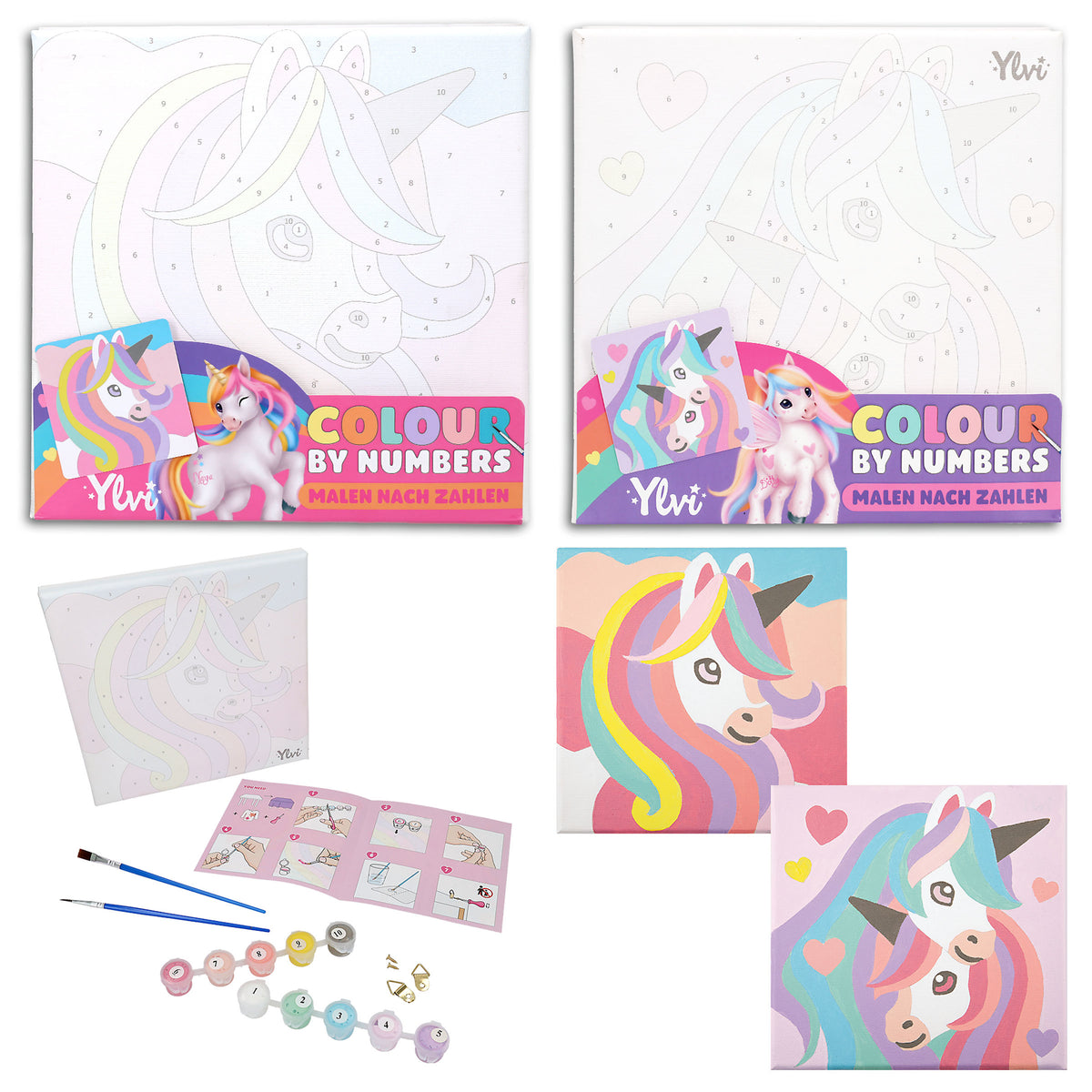 Ylvi Einhorn Malen nach Zahlen, 1 von 2 Designs zufällig