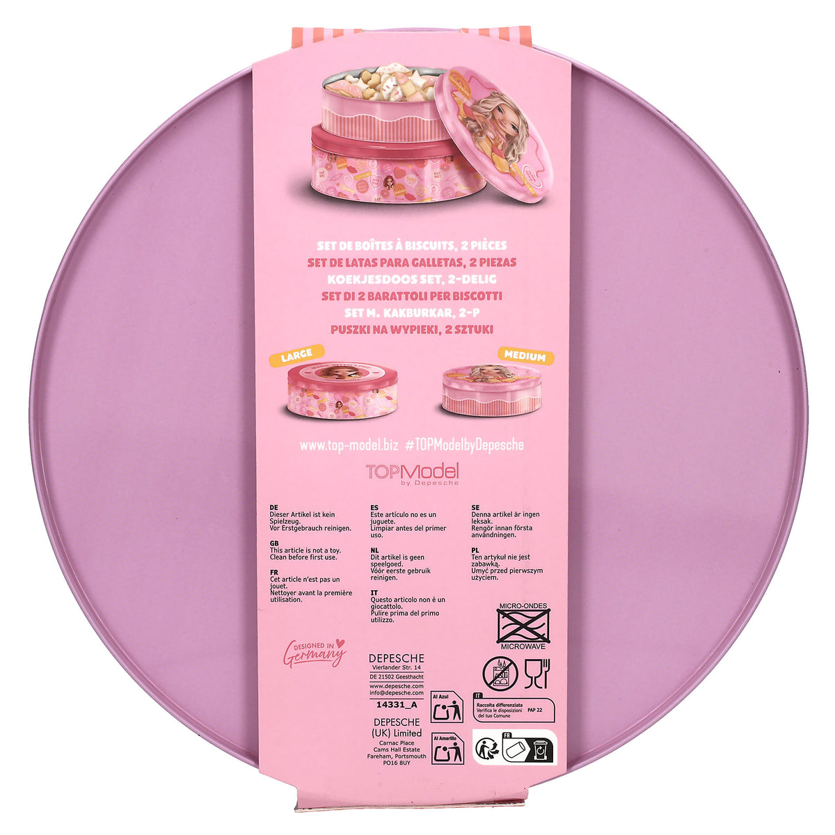TOPModel Keksdosen-Set BAKE and CREATE – 2-teilig