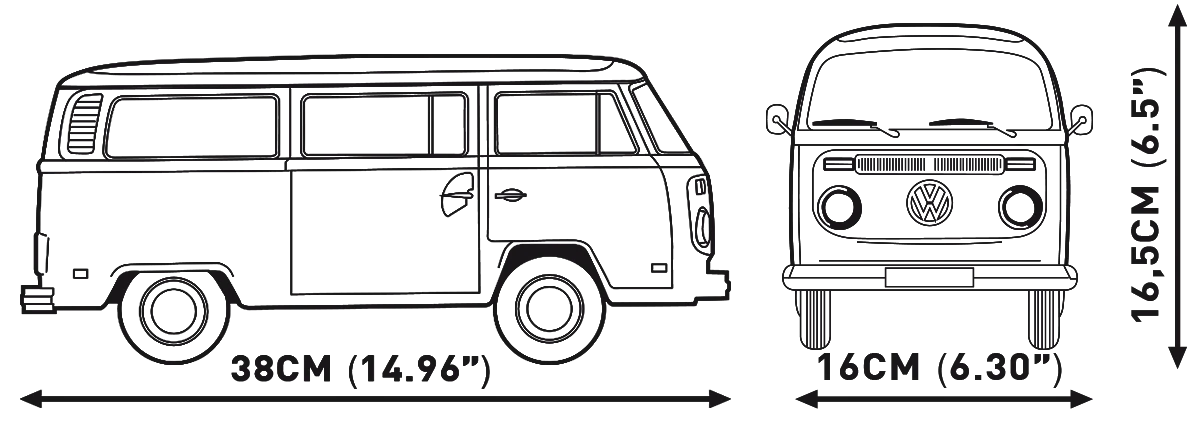 VW Transporter T2B Bus - Authentisches COBI Baustein-Set (2300 Teile)