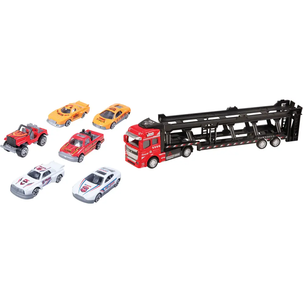 Speedzone Autotransporter mit 2 PKW - 3-fach sortiert