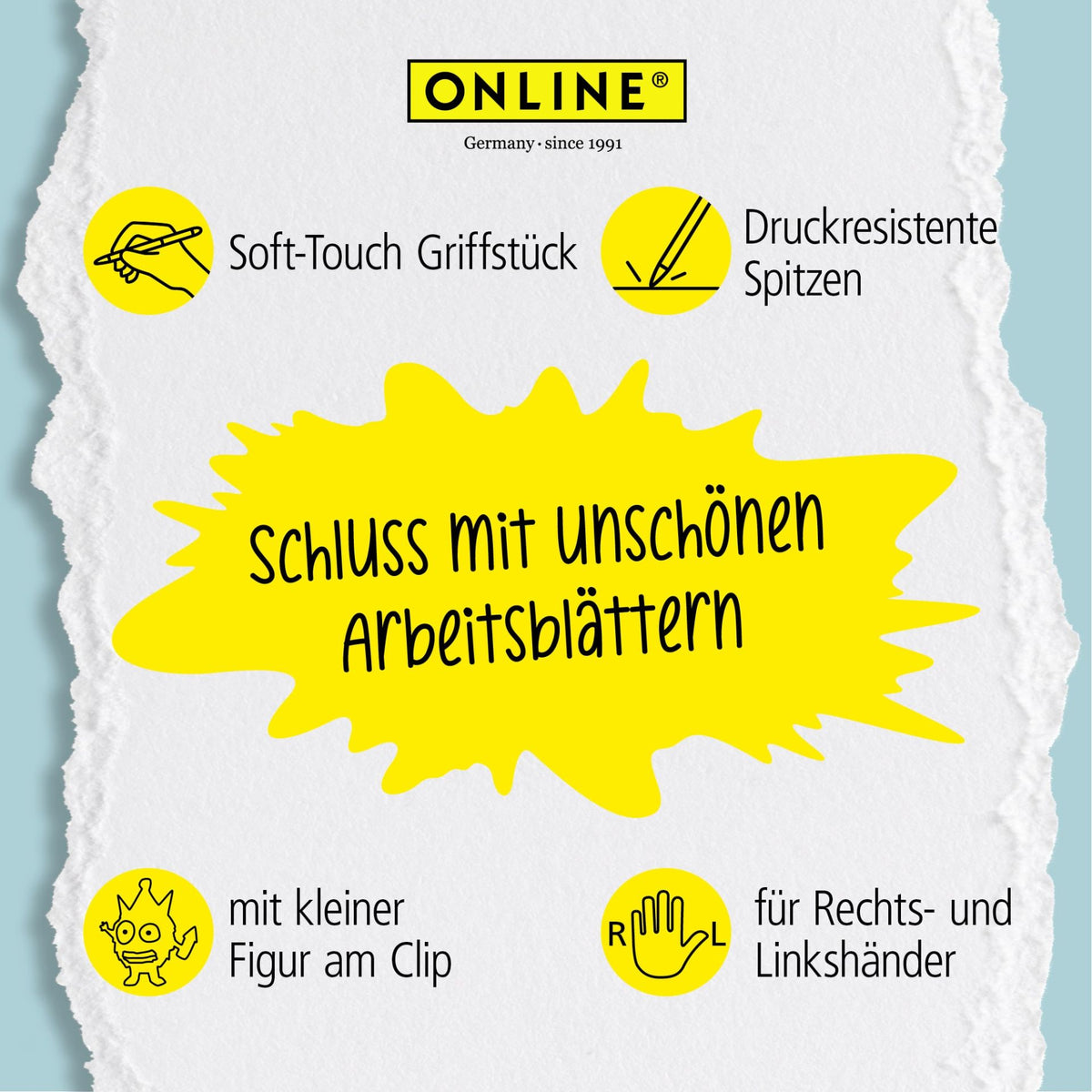 ONLINE magiXX Fun Football Green Gelschreiber radierbar blau