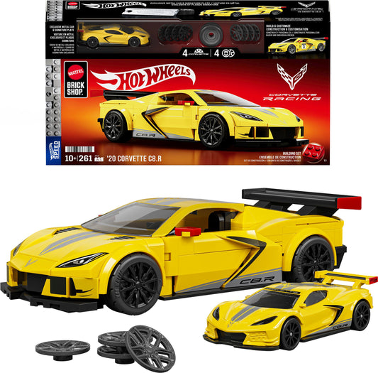 Mattel Brick Shop Hot Wheels Corvette C8.R – 261 Teile