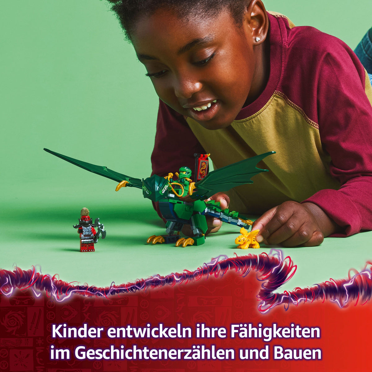 LEGO NINJAGO Lloyds grüner Walddrache 71829, 128 Teile