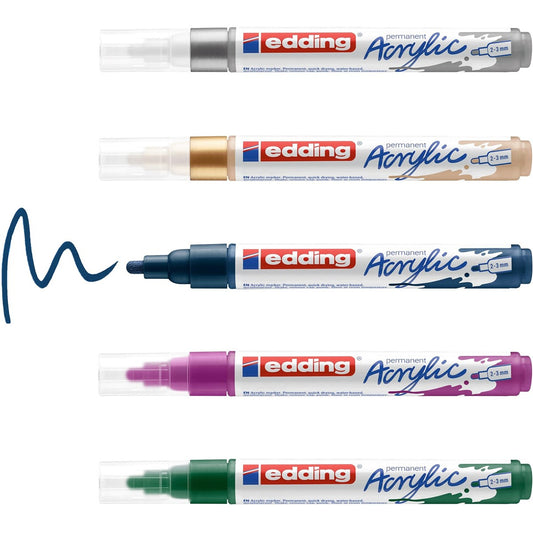 edding 5100 Acrylmarker 5er-Set festlich, 2–3 mm