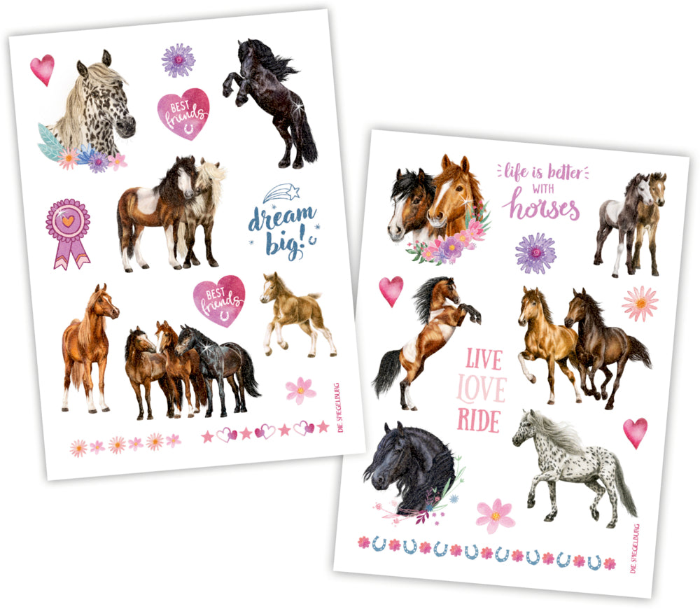 Spiegelburg Pferdefreunde Glitzer-Tattoos – 29 Motive