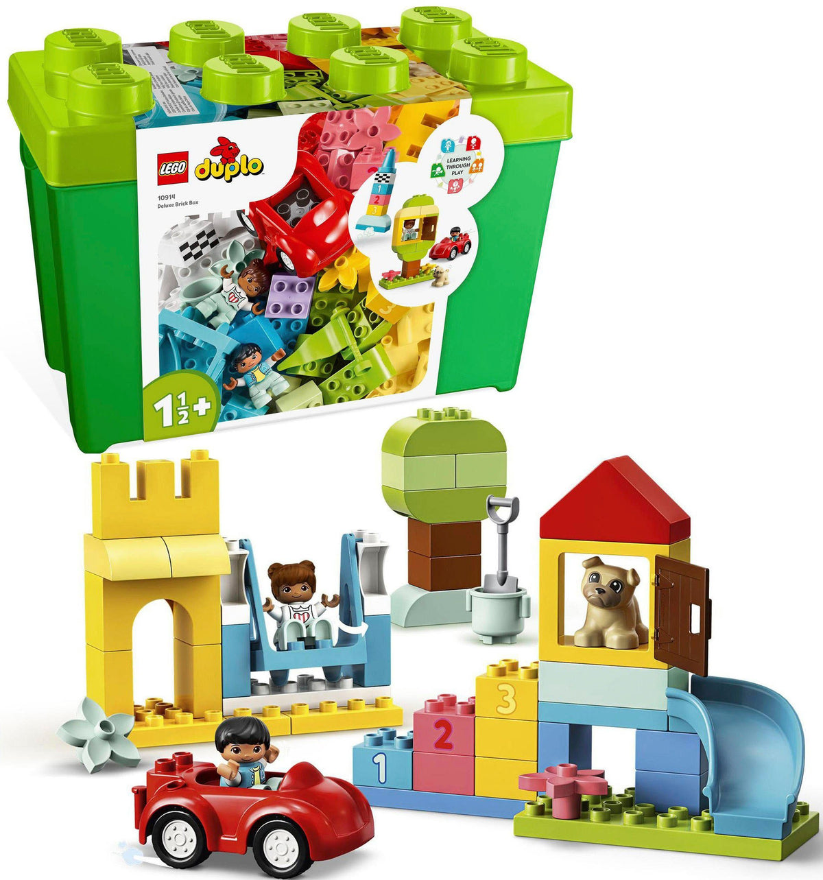 LEGO DUPLO 10914 Deluxe Steinebox - 85 Teile Bausteine Set ab 18 Monate