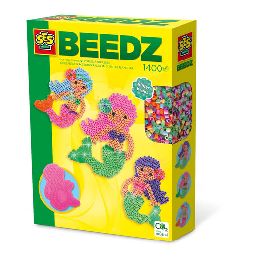 SES Creative Bügelperlen-Set Meerjungfrauen - Unterwasser Kreativset für Kinder