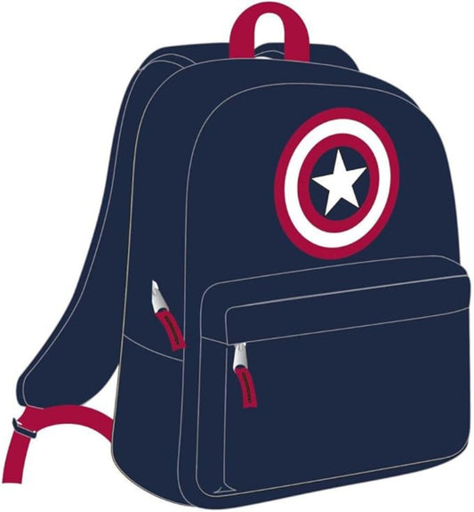 Marvel Captain America Rucksack - Schulrucksack für Jugendliche ab 12 Jahren