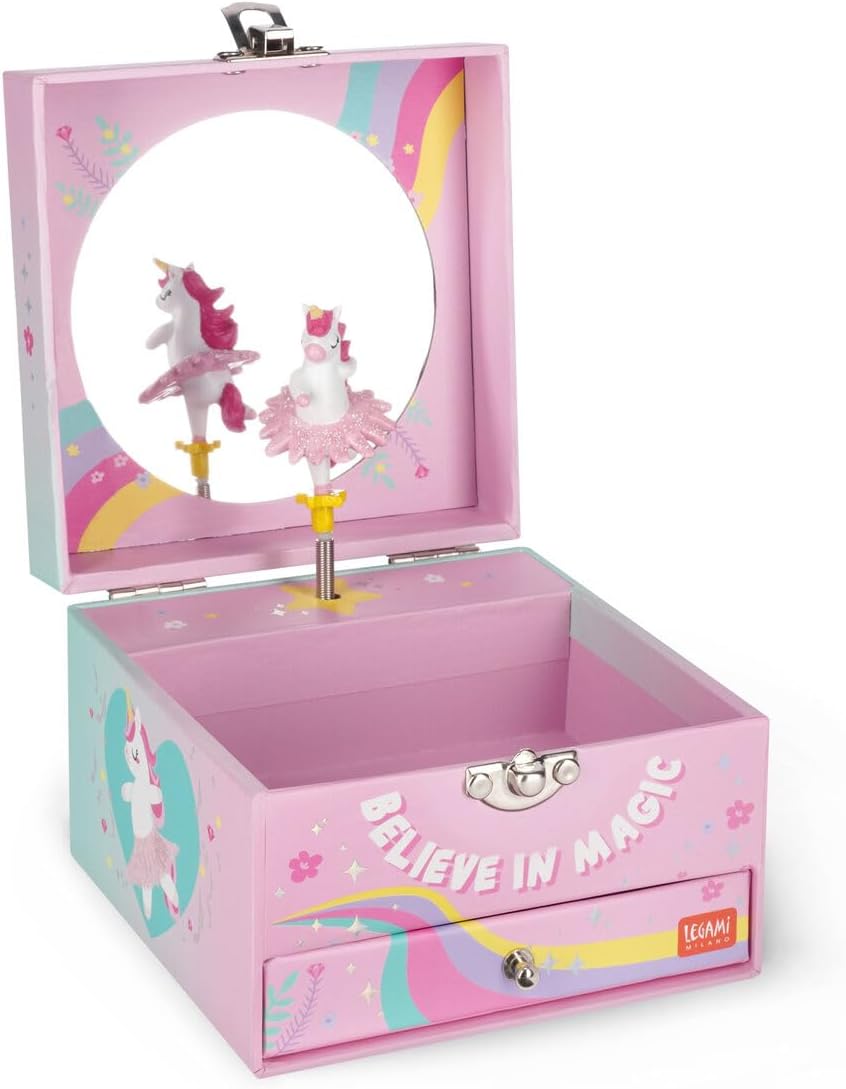 LEGAMI Schmuckkästchen mit Spieluhr – Einhorn