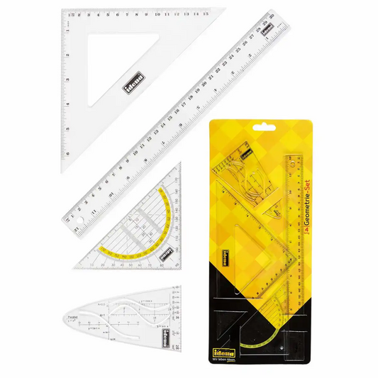 Idena Geometrie-Set 4-teilig mit Parabel - Schule & Studium